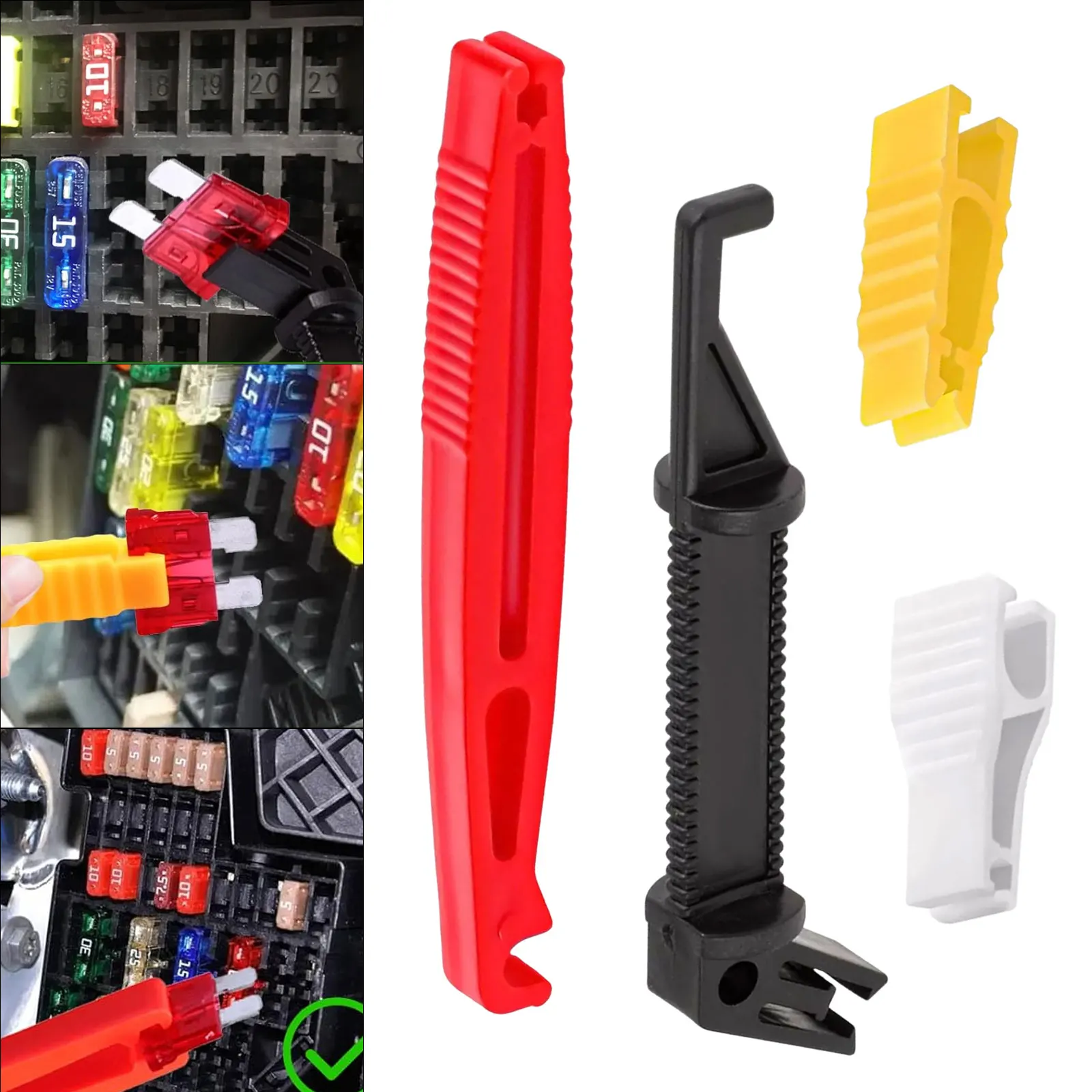 Mini Kit de herramientas de extracción de fusibles de plástico para coche, motocicleta, camión, extractor de fusibles, Clips, herramienta de seguridad de extracción, Mini plástico