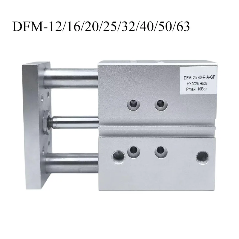 DFM Series Guided Drives Cylinder DFM-12 16 20 25 30 40 50 63 80 100-P-A-PPV-A-GF-KF DFM Non Rotating Cylinder Three Rods