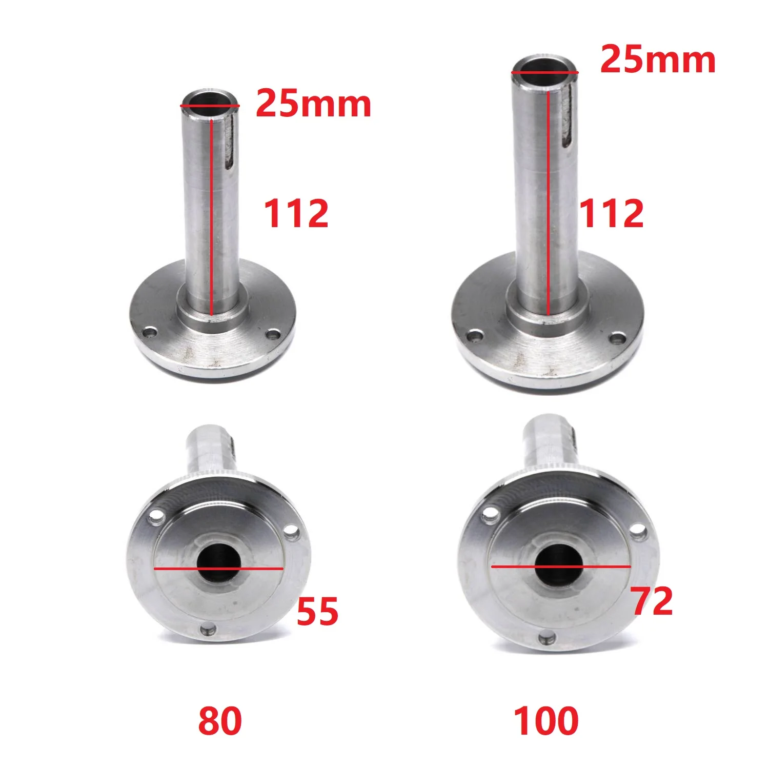 Imagem -05 - Torno Headstock Eixo do Eixo Flange Voltar Base Placa Adaptador od 25 mm l 112 mm K1180 K1290 K11100 K12-100 80 mm 100 mm Chuck