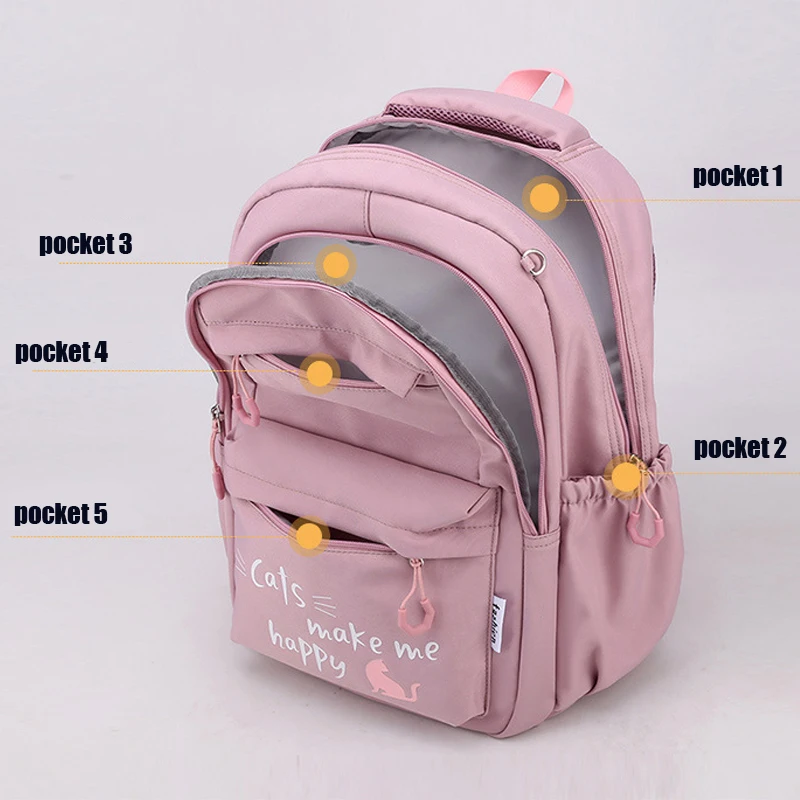 Imagem -03 - Mochila Impermeável para Jovens Mochila de Viagem Fofa para Estudantes Universitários Simples e Versátil Viagem Feminina de Volta Drop Shipping