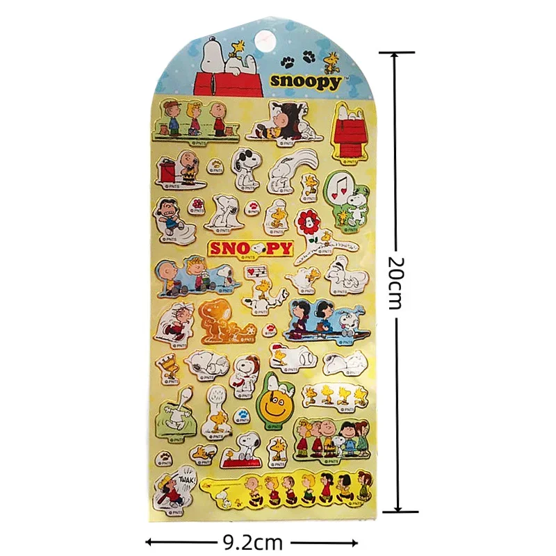 Snoopy Cartoon Anime Stickers Graffiti Decals Laptop Phone Guitar Luggage Waterproof Bronzing Hand Tent Stickers Kawaii Kid Toy