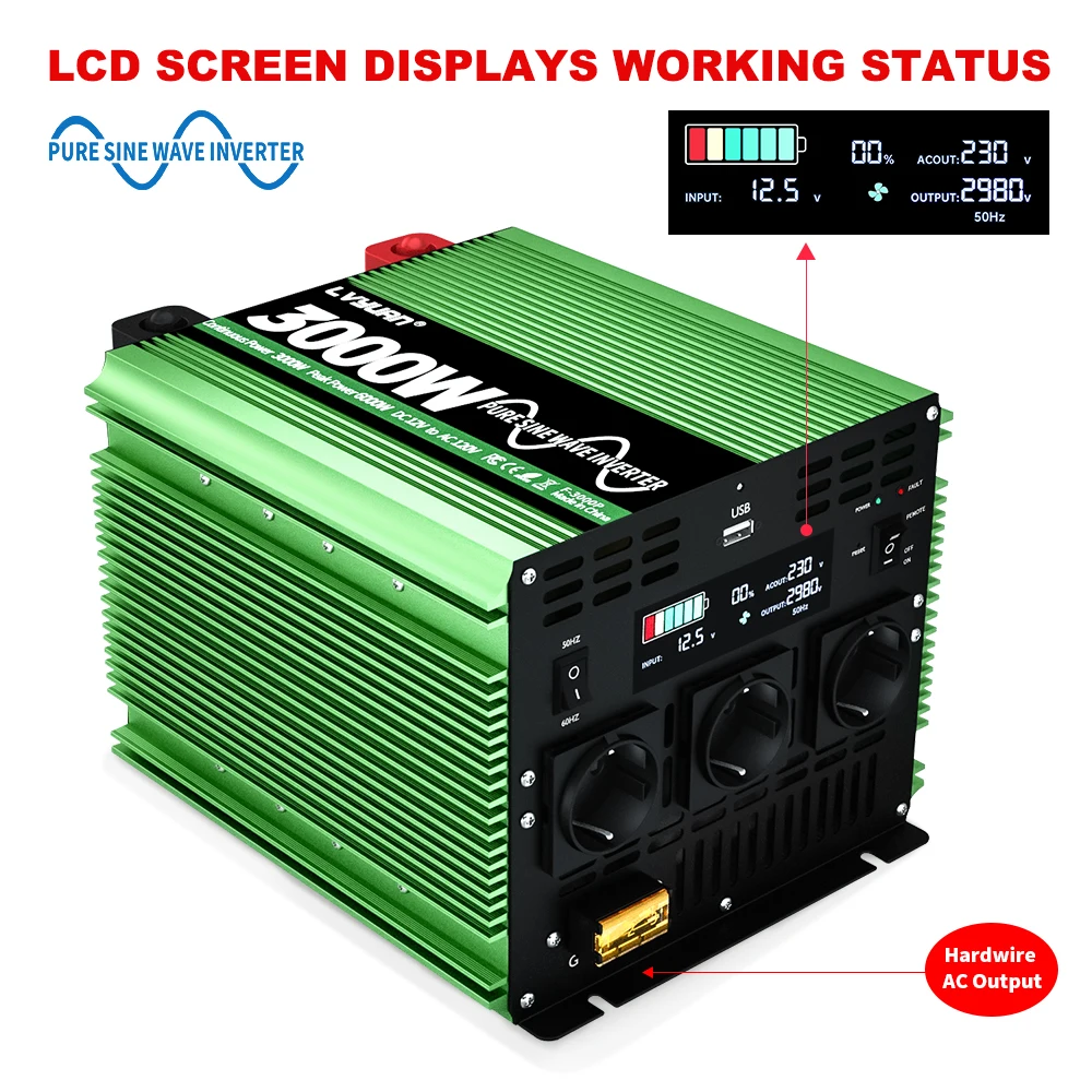 LVYUAN 3000W 6000W Araç Güç İn - Pure Sine Wave Inverter incelemesi ve fiyatı