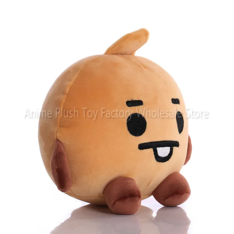 Bandai-llavero con colgante de muñeco de peluche BT21, accesorios de bolsa de juguete, llaveros de dibujos animados de Anime Kawaii, regalo de