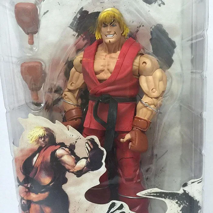 Anime Street Fighter Fighting Game Peripheral Action Figure Ken Masters Hoshi Ryu Pvc Kawaii Toys Dolls Room Decor Boys Gift