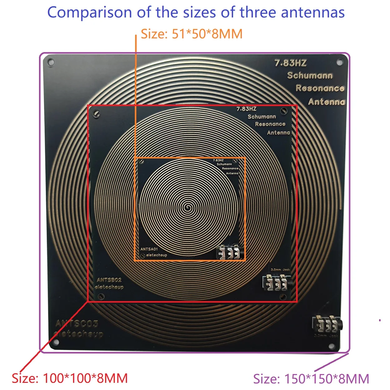 Schumann resonances  0.01-300KHZ Adjustable 7.83HZ External Antenna 3.5MM Audio Input for SMLDA01  SMJAC03 SMECN04