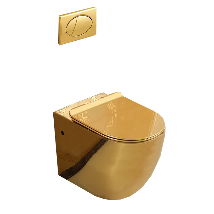 

Новый дизайн, керамический крепеж, обратно в стену, золотой цвет, настенный подвесной туалет, золотой подвесной унитаз