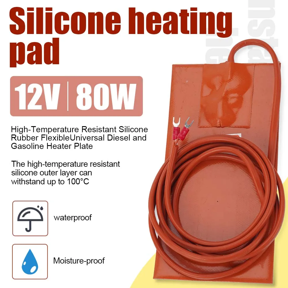 

Водонепроницаемые силиконовые нагревательные коврики/пластины/нагревательные элементы 12В/24В для поддонов картера двигателя, аксессуары, комплекты для автомобилей и внедорожников