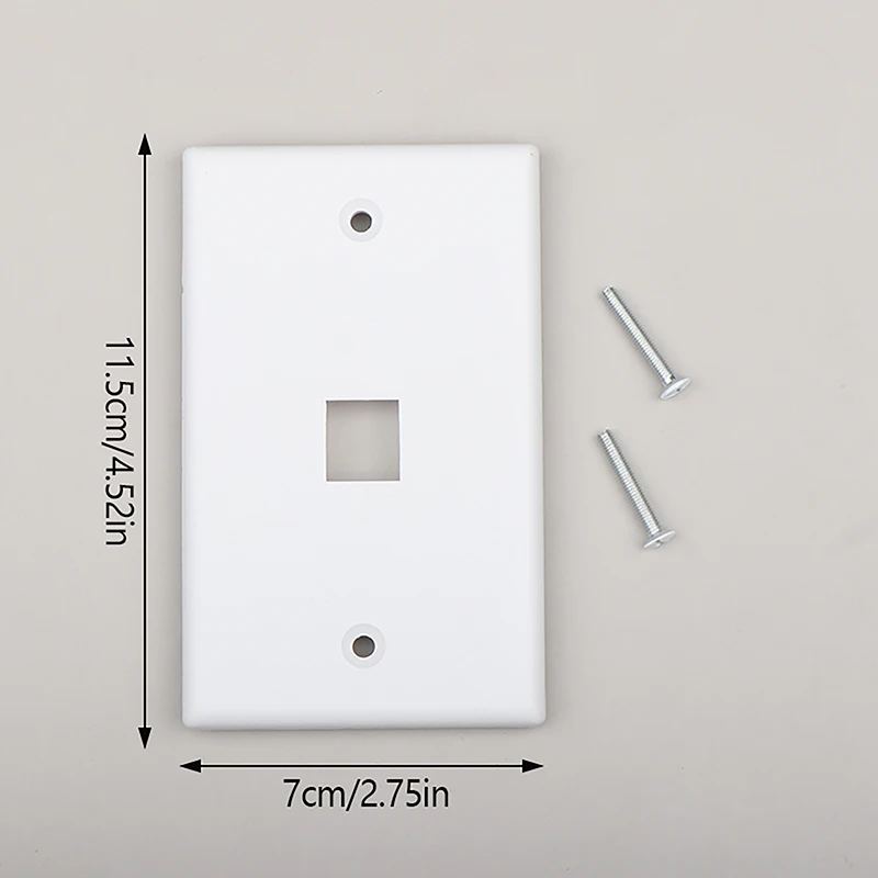 Wall Plate USA Faceplate, Low Profile Ethernet WallPlate Single Gang FacePlates For Keystone Coupler - 1PCS