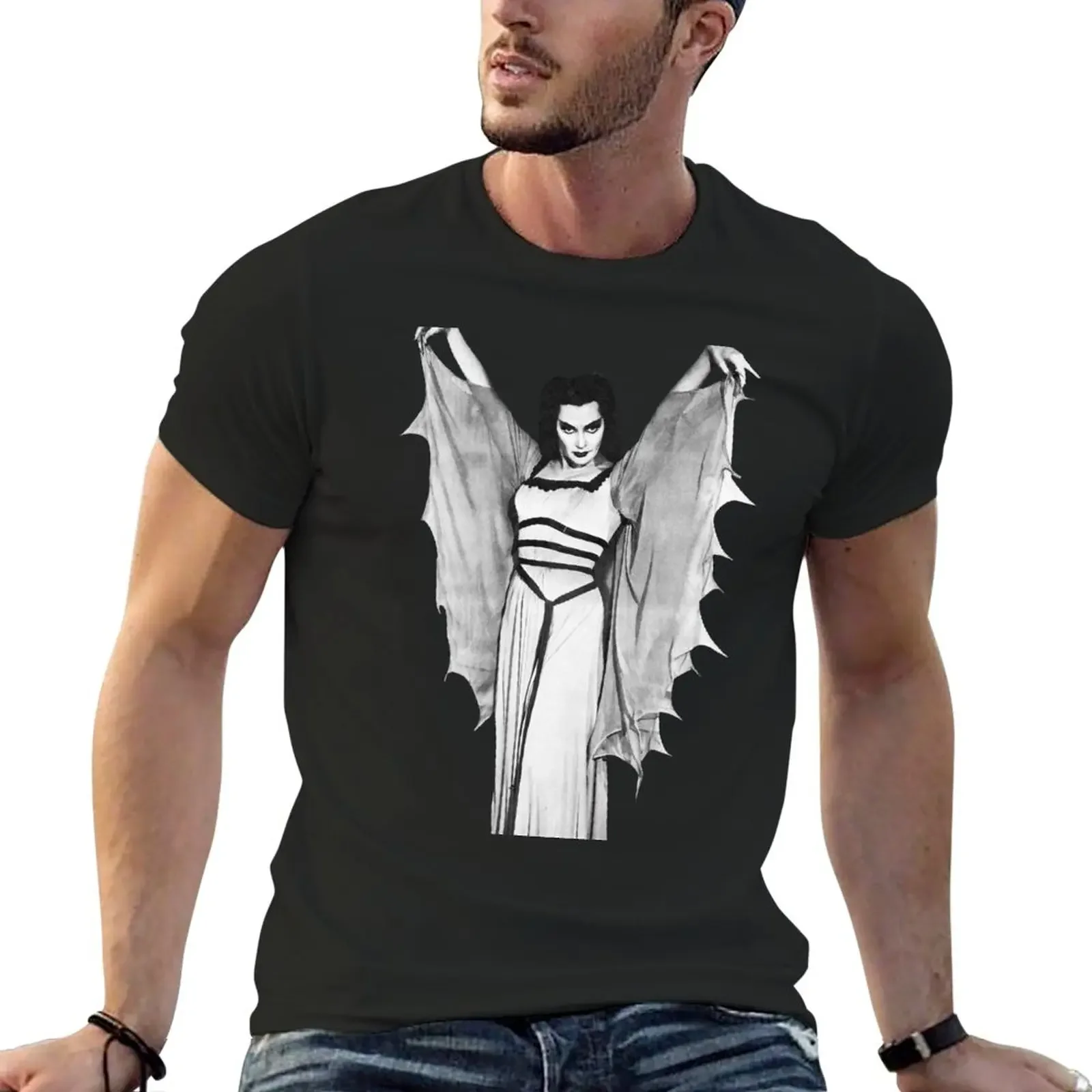 New Lily Munster Classic Horror Vampire T-Shirt quick-drying t-shirt T-shirt for a boy t shirt men