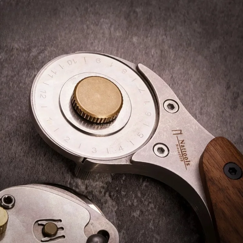 Picture 4: Natural Wooden Handle All-metal Roller Cutter Handmade Leather Goods Cutting Knife Linear Cutting Leathercraft Special Tools