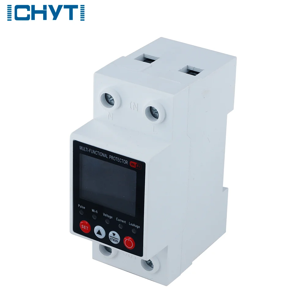 Pelindung Tegangan Lebih/Rendah dan Kebocoran Arus Tanah CHVP-63 Wifi Smart History Circuit