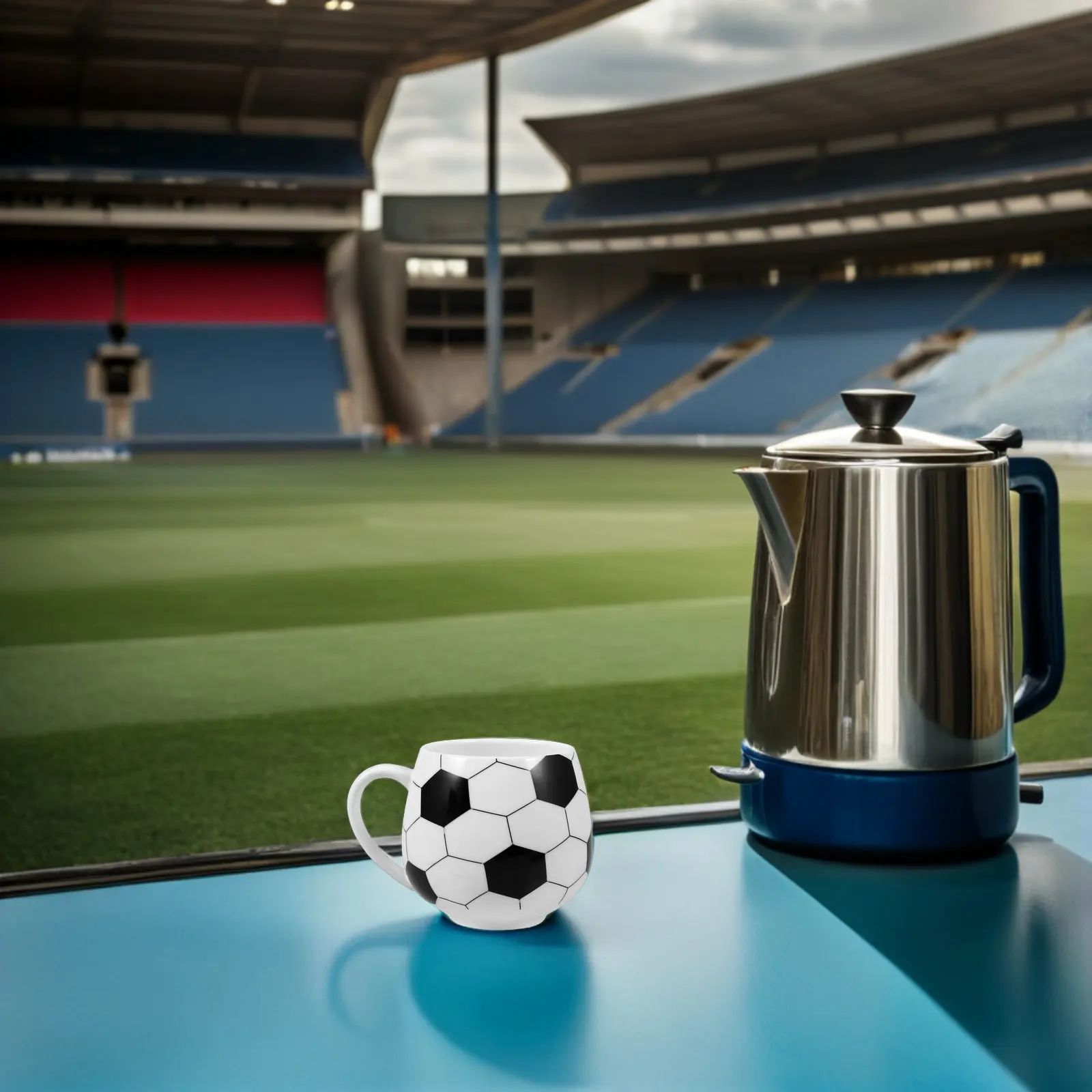 2Pcs Ceramic Tea Cup For Desk Coffee Mug Tea Soccer Mugs Scratchproof Football Funny Sports Fan Gift