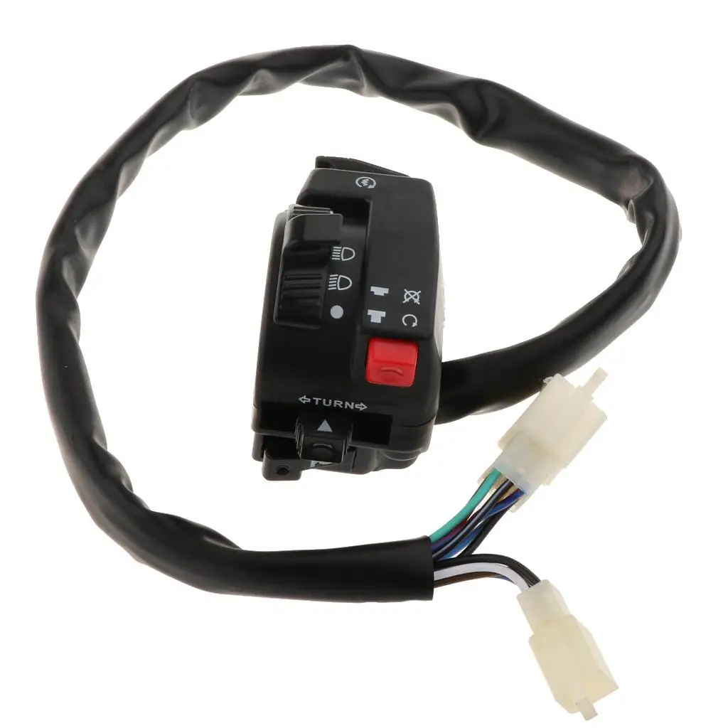 3 Function Left Handlebar Switch Assembly Multi Control Unit Switch Button for 22mm Motorcycle ATV 50 70 125cc Quad Dirt Bike