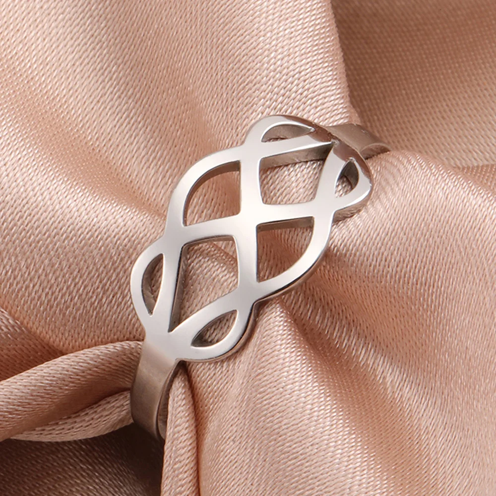 Dawapara Trinity Celtics Knotenring, irisches Liebesherz, Freundschaftsversprechen, Verlobungsring, Ehering aus Edelstahl – Detail 25