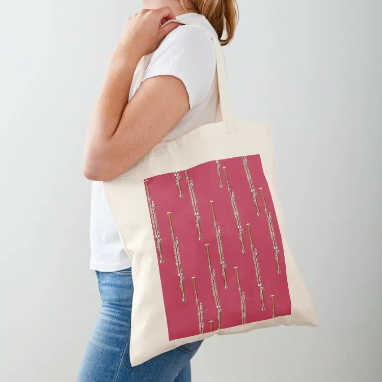

Bassoon on Viva Magenta, Pantone color of the year 2023 Tote Bag reusable shopping bag tote bags aesthetic Custom bag