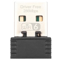 Mini USB WIFI 6 Adapter Dongle Network Card AX300 286Mbps 802.11ax 2.4GHz Wi-Fi Lan Driver Free for PC Laptop Windows 7 10 11