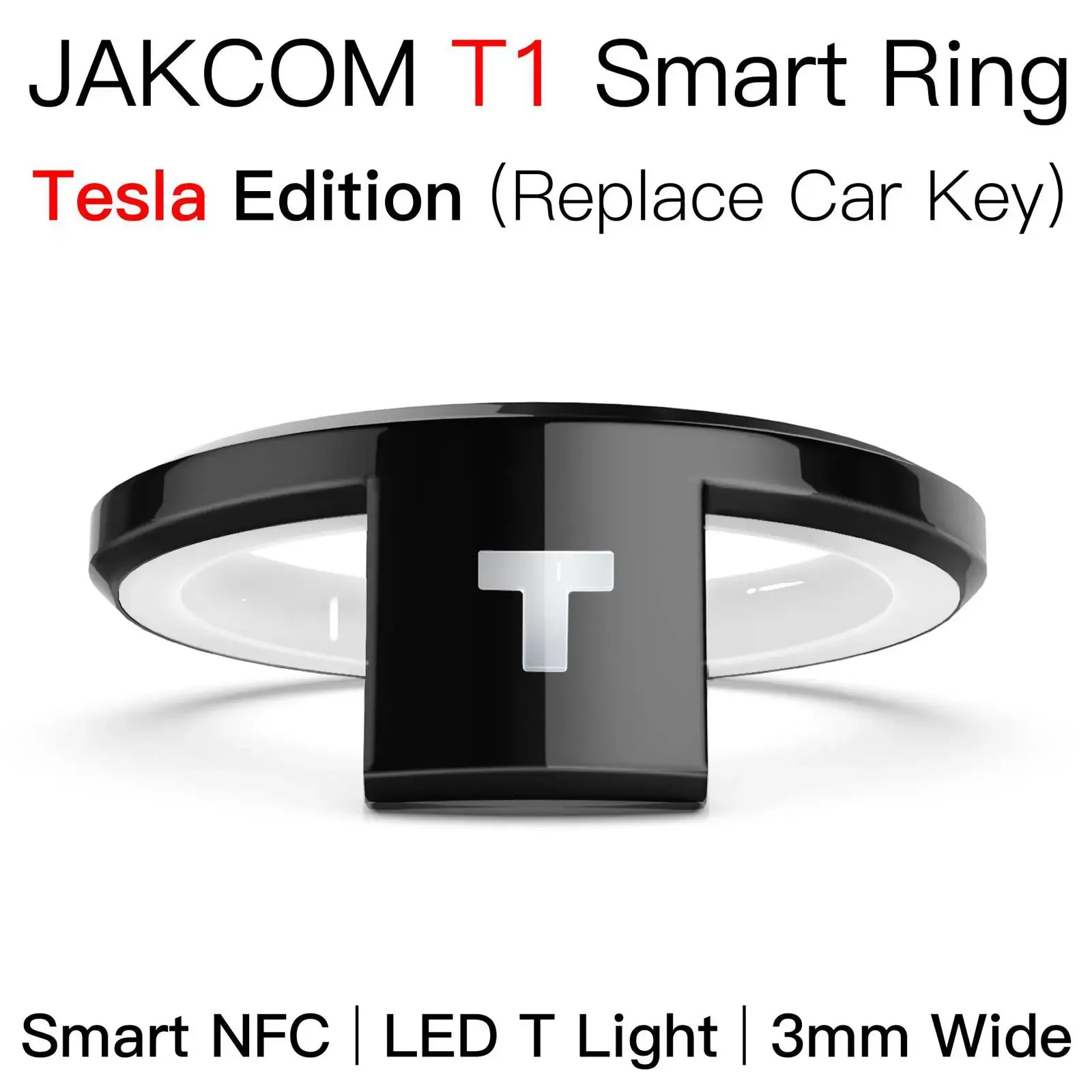 JAKCOM T1 Anillo inteligente para edición Tesla, como llave de coche para el modelo 3 Y S X Cybertruck Dispositivo portátil de electrónica de consumo de gran valor
