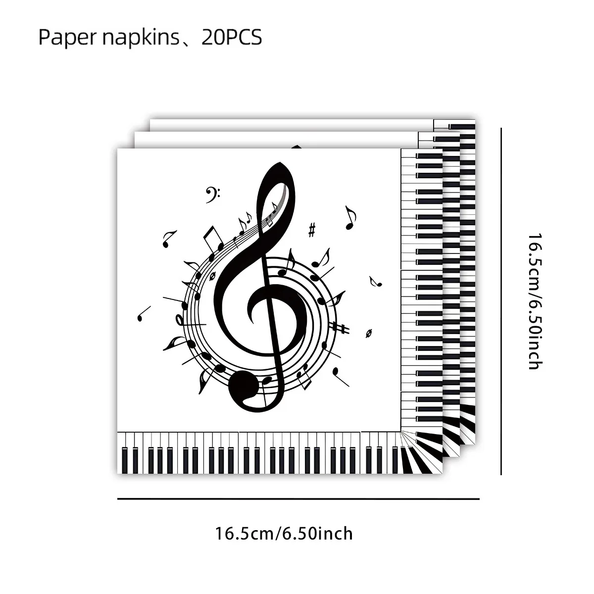 New Music Festival Theme Melody Notes Plate Cup Napkins Party Decoration