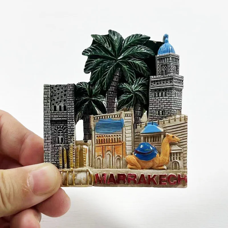 Marrakech Souvenirs Home decor Construction Camel 3D stereo refrigerator sticker Collection arts and crafts gifts