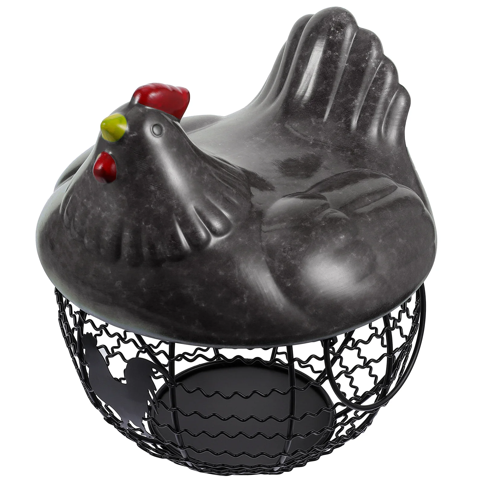 

1Pcs Iron Art Storage Basket Creative Kitchen Egg Fruit Organizer Rustic Decorative Container Suitable for Home Hotel