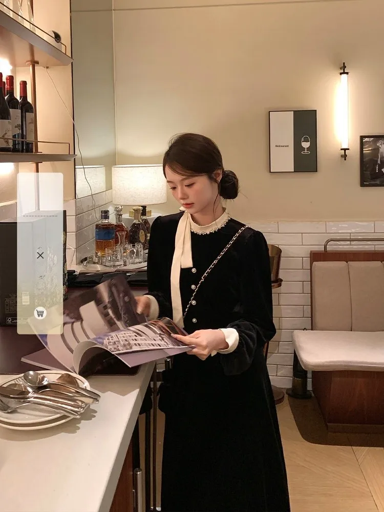 

Женская зимняя юбка Ele Long Velvet Dr, облегающая, с высокой талией, А-силуэт, повседневная, на молнии, из утолщенного полиэстера