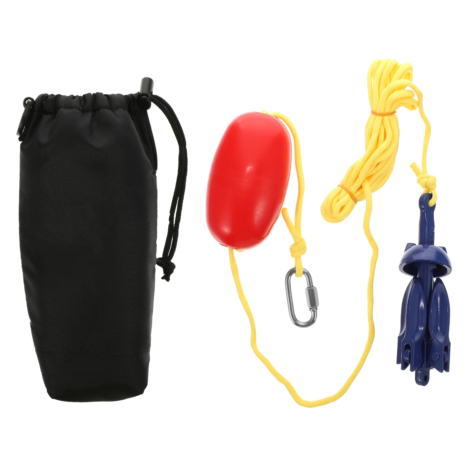 

1 set Folding Kayak Anchor Aluminum Alloy Compact Size Easy Storage Boat Canoe Anchoring Kit Polyethylene Trailer