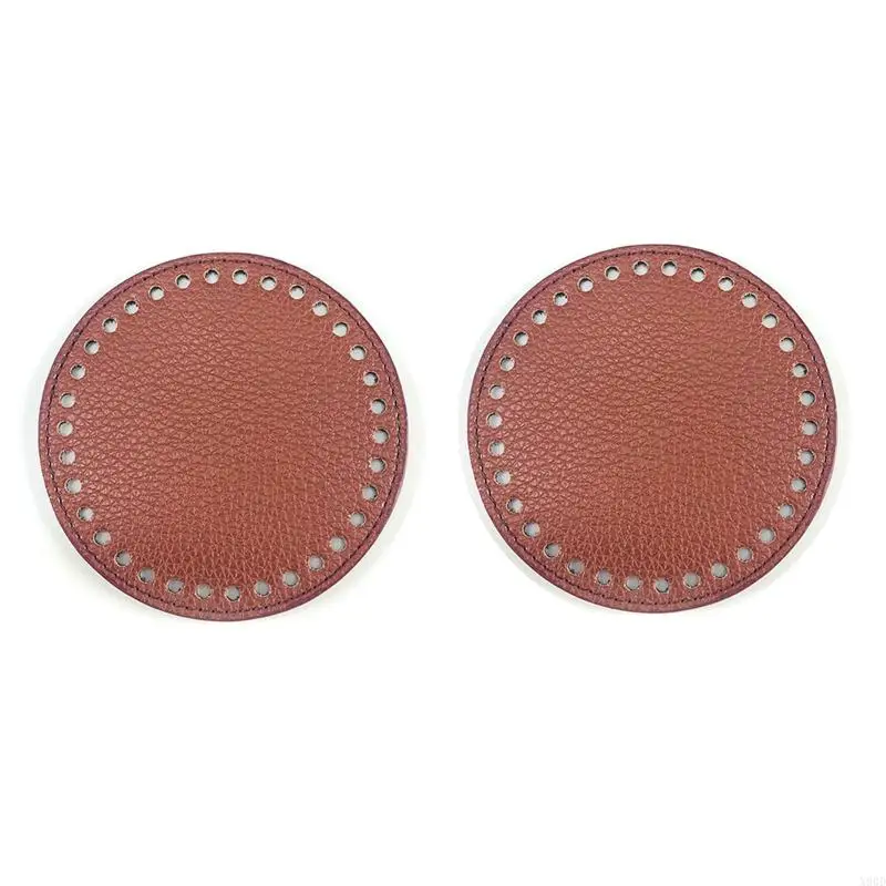 X90D PU Leather Bag Bottom with Holes Hand-Woven Bag Base Bag Bottom Shaper Pad Handbag Bottom Bases Handmade DIY Bag Parts