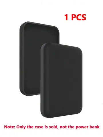 1 protector de estuche de carga de TPU negro, compatible con el banco de energía inalámbrico MagSafe original de Apple