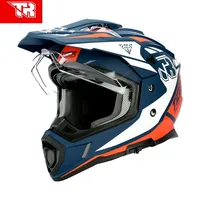 Casco de motocicleta TR de cara completa con doble lente, Casco todoterreno de carreras Para hombre, Cascos Para Moto, Capacete, Casco Moto, certificación DOT