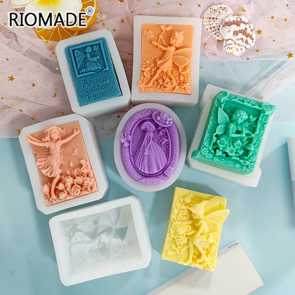 Fairy Angel Silicone Soap Molds DIY Handmade Making Resin Clay Candle Mould Fondant Cake Chocolate Kitchen Baking Bakeware