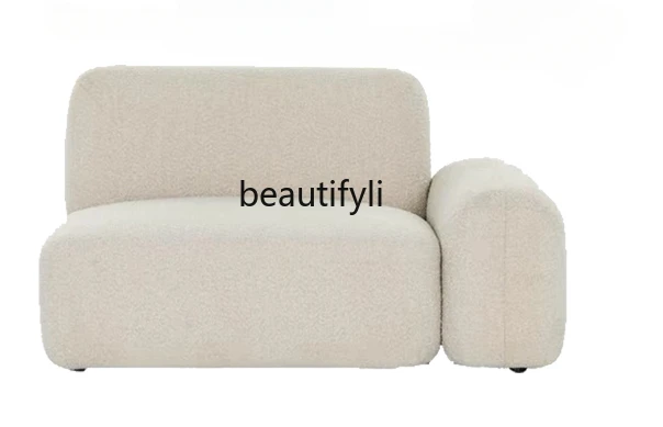 

Sili Style Velvet Fabric Module Combination Sofa Tofu Block Cat's Paw Cloth Modern Minimalist