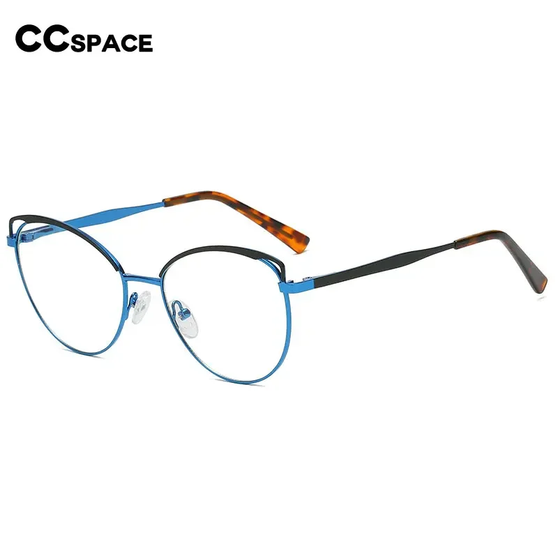 53155 New Style Metal Cat Eye Anti Blue Rays Glasses Frame Women Uv Blocking Radiation-Resistant Eyewear Reading Eyeglasses