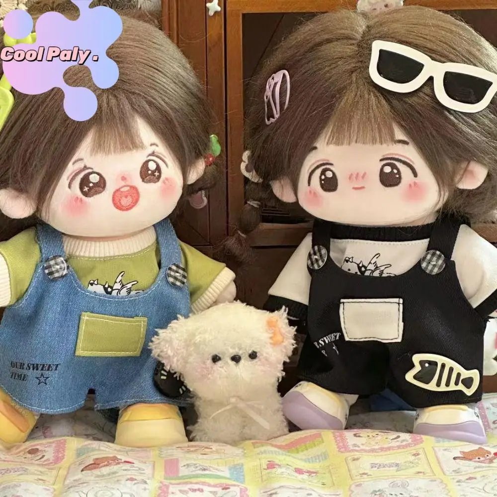 

Dress Up 20cm Cotton Doll's Clothes Multicolor Suit Doll Overall Set Lovely Fashion Star Doll Clothes Kids Girls
