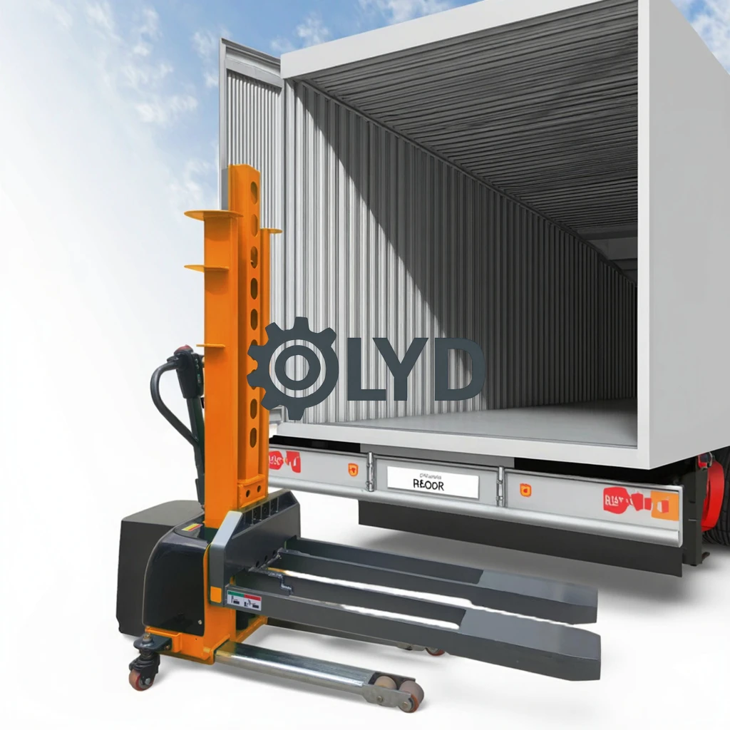 Chariot élévateur électrique portatif avec ascenseur de chargement d'une tonne pour les empileurs de cric de déchargement hydraulique entièrement électriques de camion