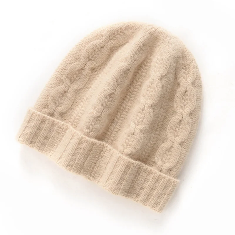 

100% кашемировые шапки для мужчин и женщин, новые осенние и зимние стили 2025 года, шерстяные шапки, зимние вязаные женские шапки