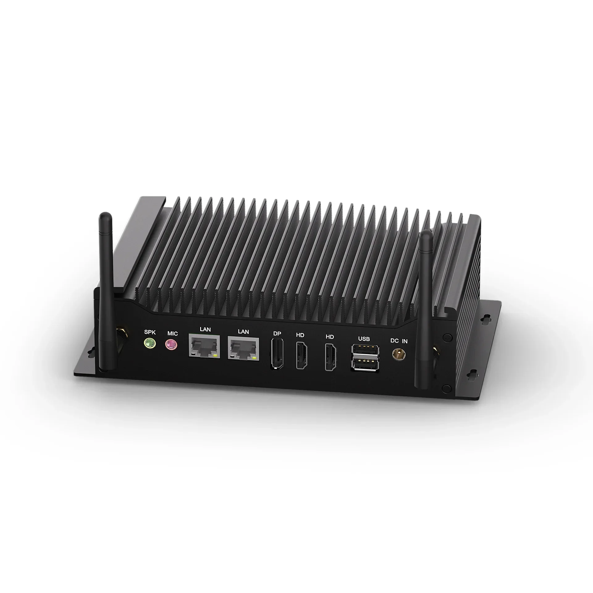 Three-display fanless anti-power consumption portable dust-proof industrial computer host