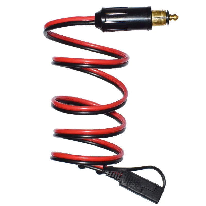 14AWG 90cm DIN Hella Powerlet Plug To SAE Adapter Connector for BMW Motorcycle with SAE Polarity Reverse Adapter Connectors