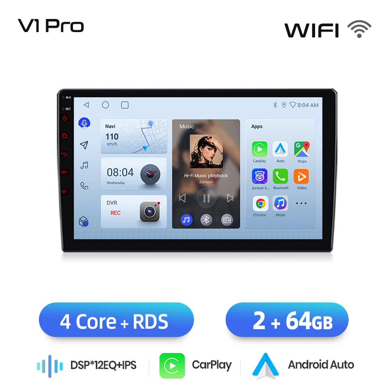 Junsun autoradio voor Citroen C4 C4L 2013-2017 Draadloze CarPlay Android Auto met Smart Car Systems scherm Auto-accessoires GPS