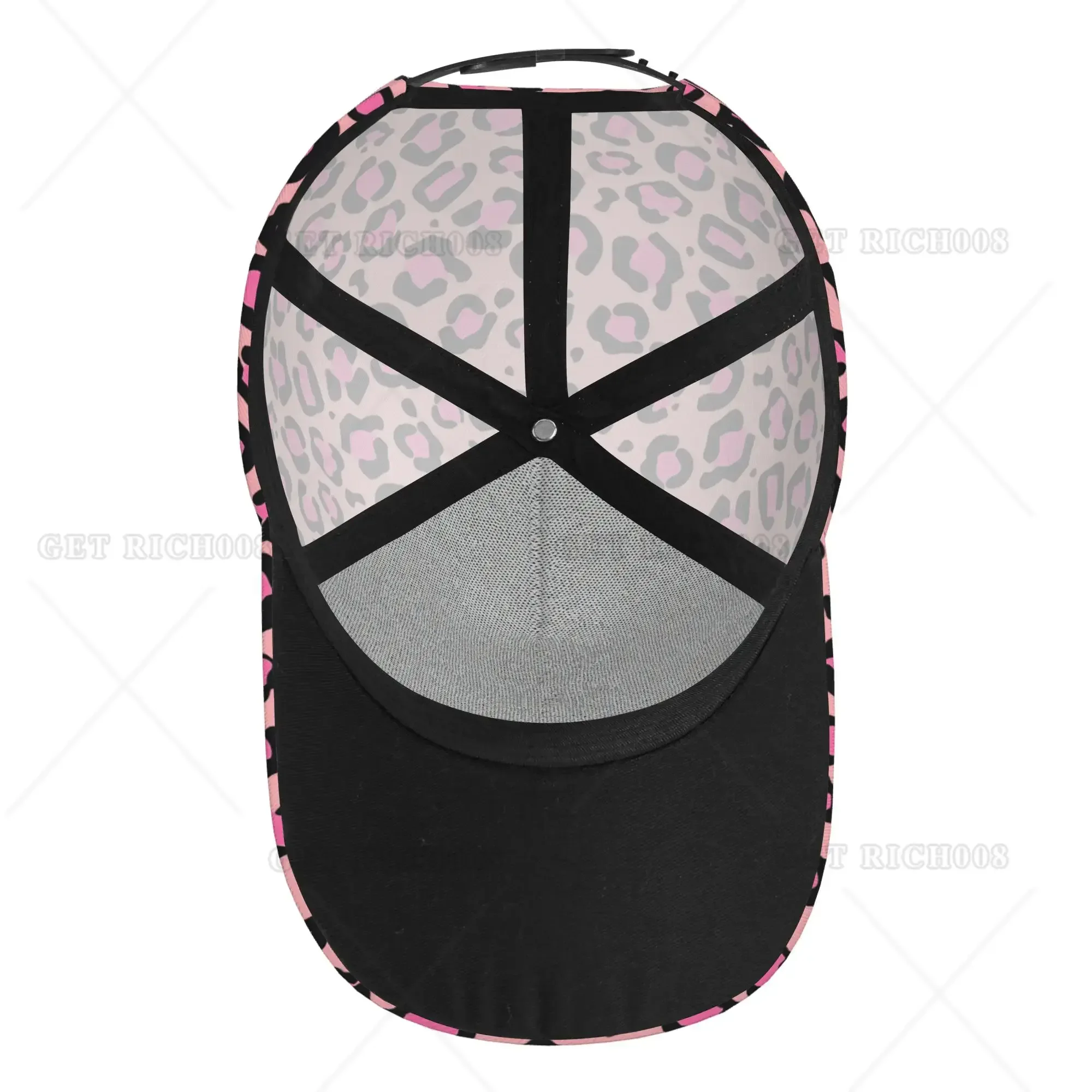 Pink Cute Leopard Sexy Baseball Cap Trucker Hat for Women Teens Adjustable Golf Hat for Sports Travel Shopping One Size Print