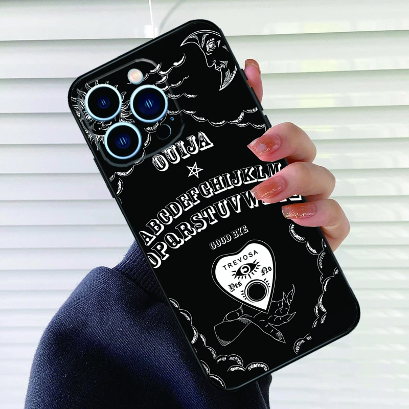 Ouija Board Phone Case For iPhone 15 11 12 14 Pro Max XR XS Max X 7 8 Plus 13 14 Pro Soft Silicone Back Cover