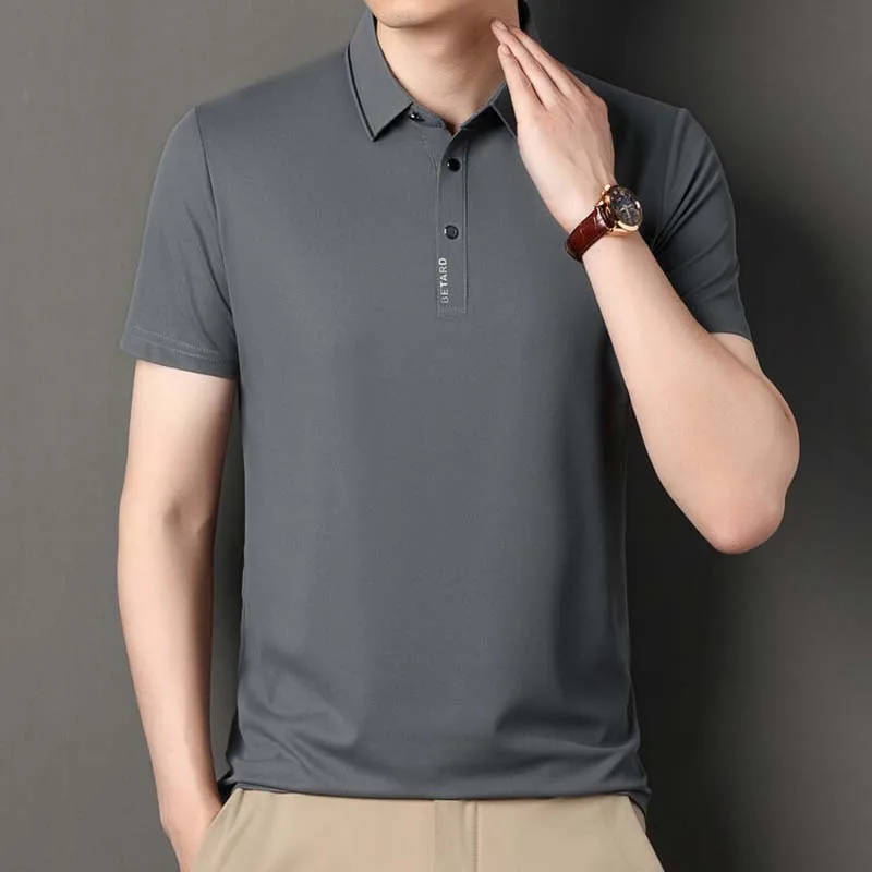 Summer Men's Short-sleeved Printed High-end Designer High-quality Lapel POLO Shirt Business Casual Korean Style Trendy  New Top image 5