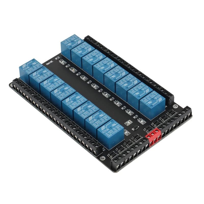 16-Wege-Relais-Steuermodul/isoliertes Erweiterungsmodul/High/Low-Level-Trigger/5 V/12 V/24 V