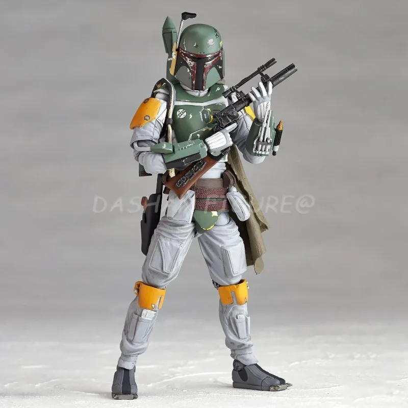 KAIYODO Revoltech Star Wars Action Figure Boba Fett Figurine PVC Collection 15cm Mandalorian Bounty Hunter Alpha Model Toy Gifts