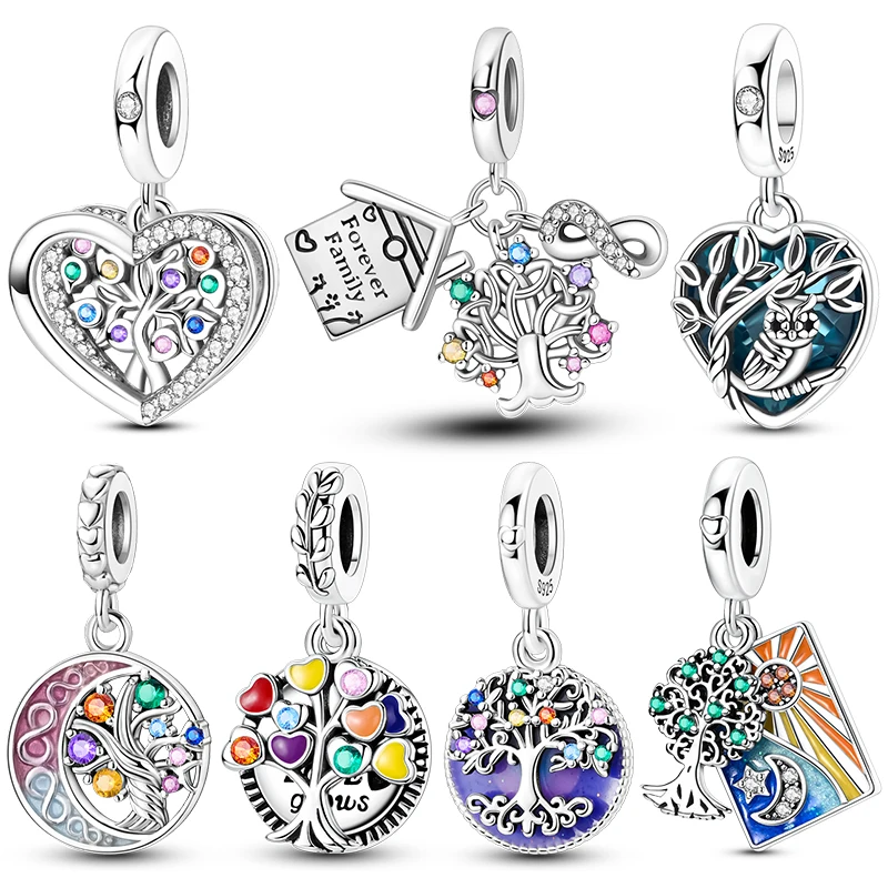 

Цветные циркониевые подвески-шармы «Древо жизни» для браслетов и ожерелий 3 мм, для женщин, роскошные украшения для самостоятельного изготовления, подарки