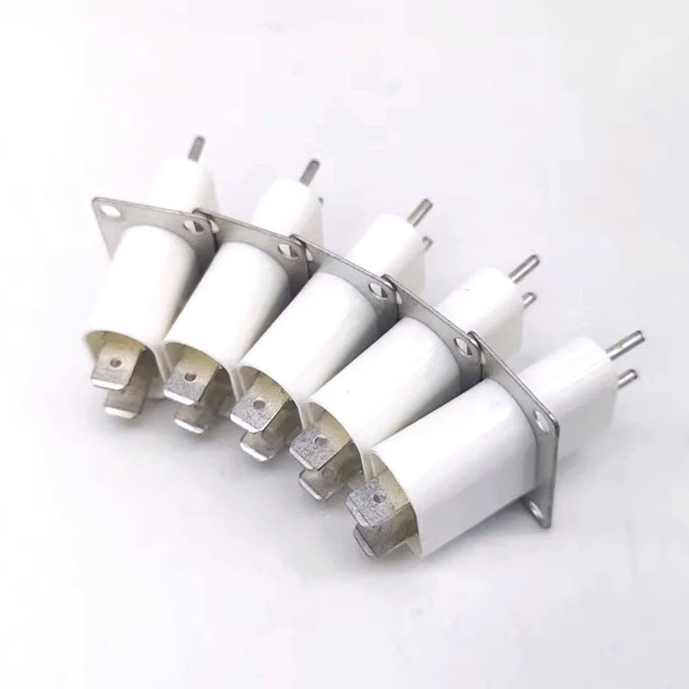 5/10Pcs Electronic Microwave Oven Magnetron Plug 4 Filament Pin Sockets Converter Magnetron Terminal Connector with Capacitor