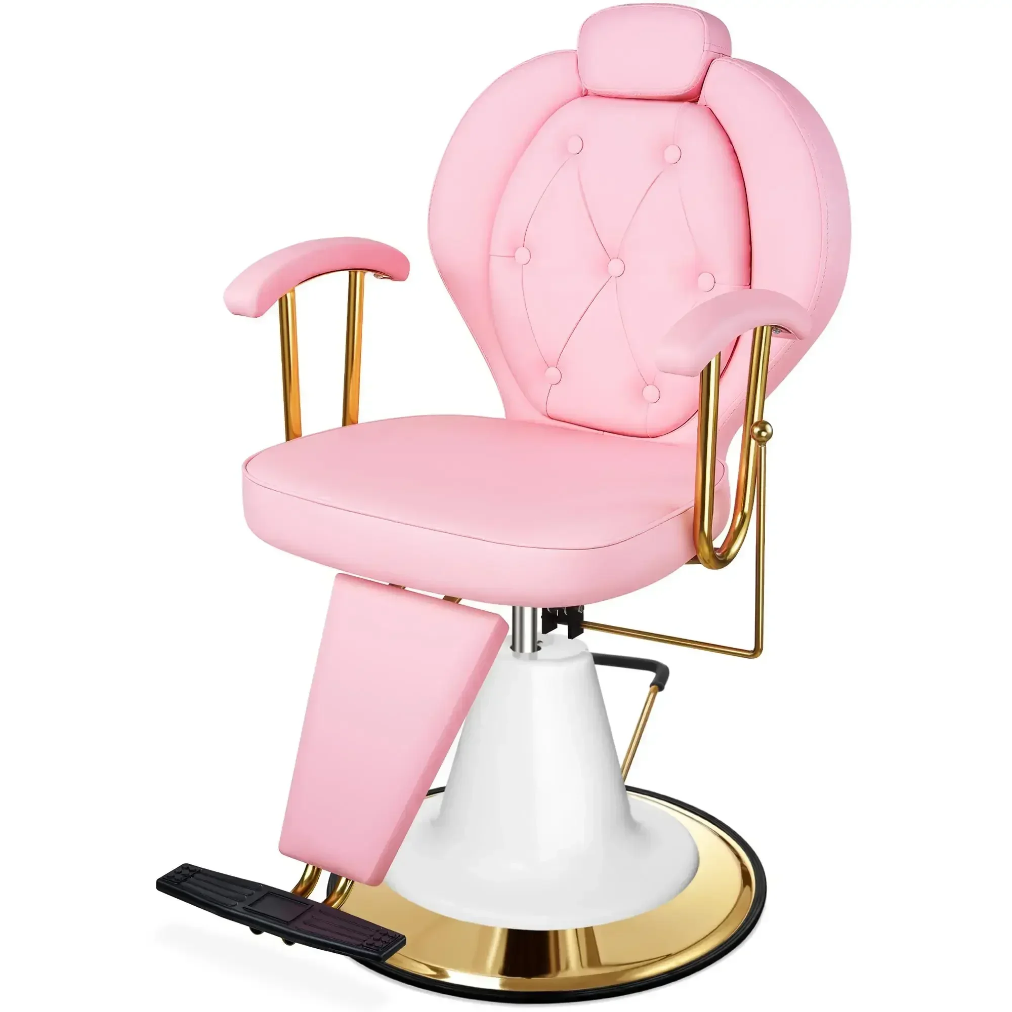 Premium  Barber Shop Reclining Salon Chair Hair Stylist Hydraulic Pump Chair Removable Headrest Chaise Coiffeuse Furniture