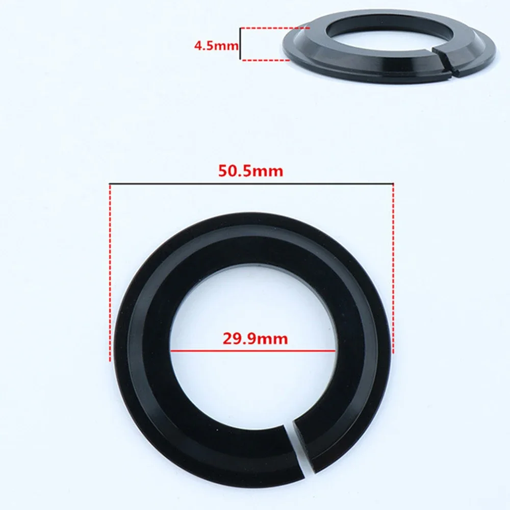 1 1/8- 1 1/2 Tapered Steerer Tube Conversion Kit Race Ring Fork Adapter Black 45 Degrees Bike Fork Adapter Ring