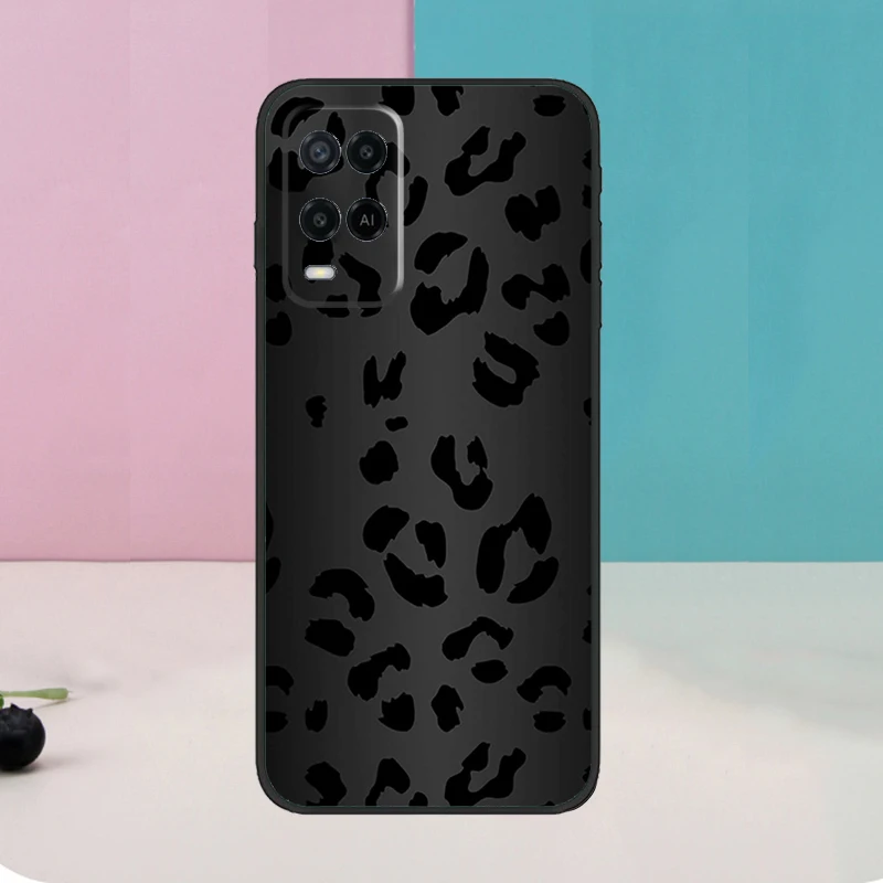 Leopard Print Black Cheetah Pattern For OPPO A98 A78 A58 A5 A9 A15 A17 A57 A77 A96 A76 A16 A54 A74 A94 A52 A72 A57S A53S Case