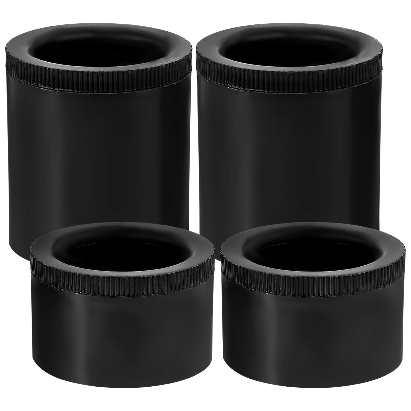 

4 Pcs Furniture Legs Adjustable 30x50 45x50 Black Round ABS Extra Height Riser Sofa Desk Cabinet Leveler Replacement
