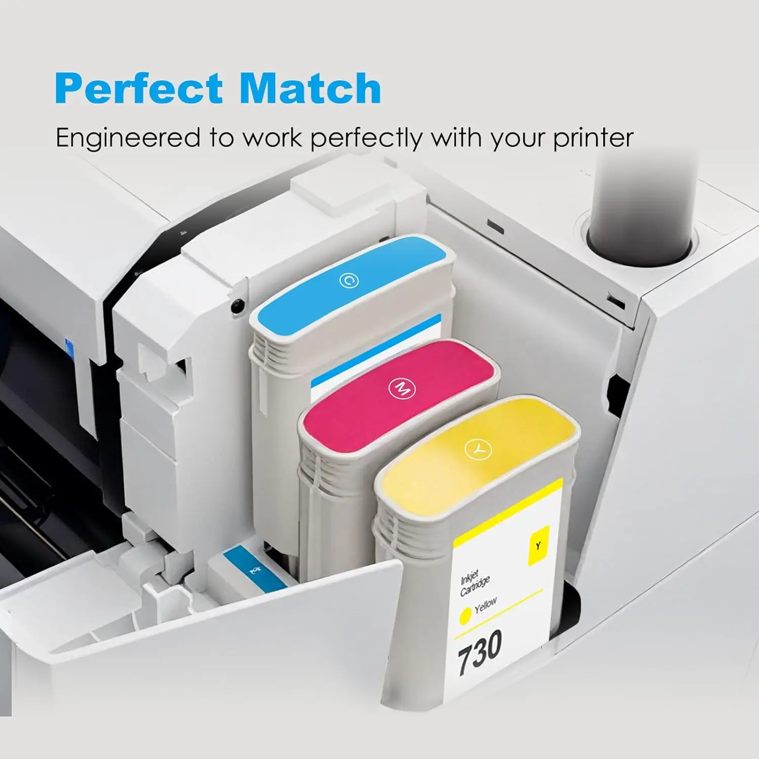 730 Ink Cartridges Replacement for HP 730 P2V68A P2V69A P2V70A P2V71A P2V72A P2V73A Ink Cartridges for DesignJet T1600 T1700 T26